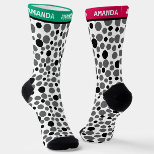 red black peas retro on white background socks