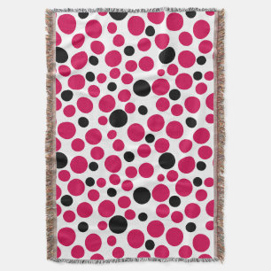 red black peas retro on white background throw blanket