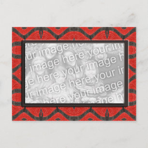 red black photoframe postcard