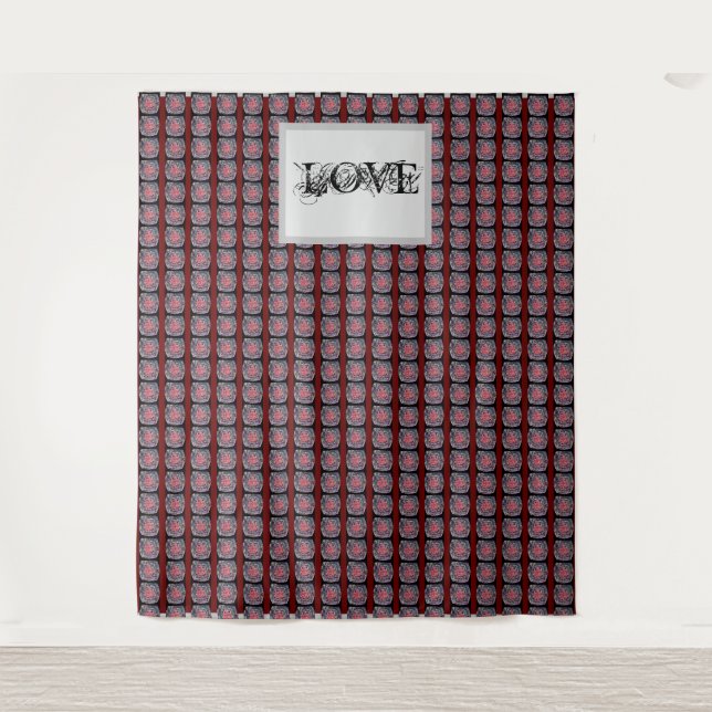 RED,BLACK,PINK,CUTE MODERN TAPESTRY (Front)