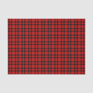 Red Black Plaid Pattern Tissue Paper