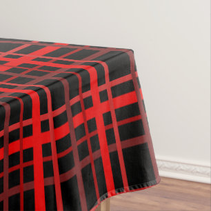 Red & Black Plaid Tablecloth