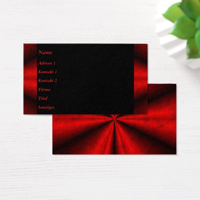 Red Black Rainbow in Leatheroptik Business Cards (Desk)