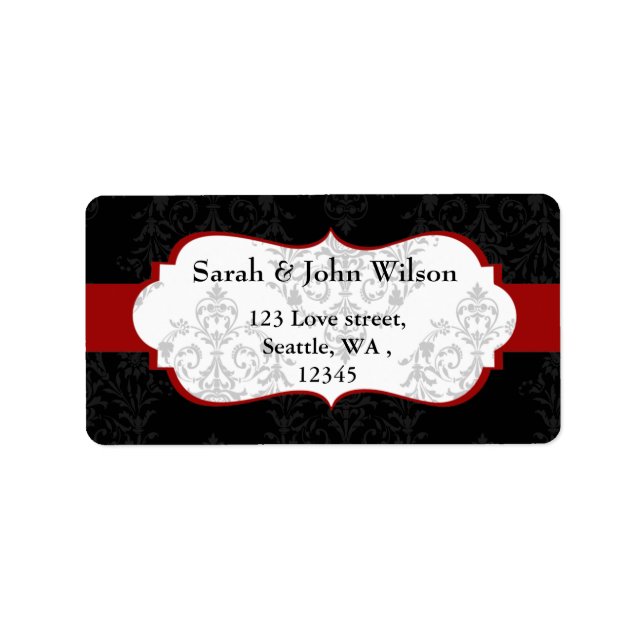 red black  ,return address label (Front)