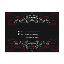 Red & Black Rock 'n' Roll Music Themed Wedding