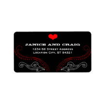 Red & Black Rock 'n' Roll Music Themed Wedding