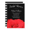 Red & Black Rose Bridal Shower Invitations