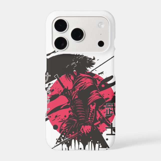 Red & Black Samurai Warrior Phone Case (Back)