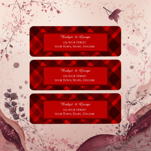 red black scottish celtic tartan wedding pattern