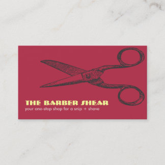 Red & Black Shears Bizcard Business Card