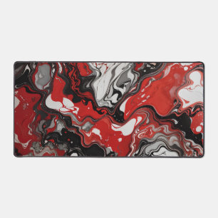 Red, Black & Silver Splendor Desk Mat