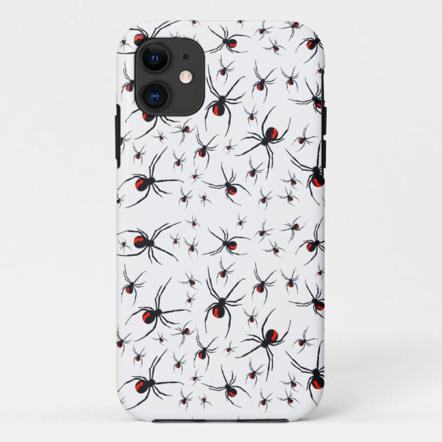 Red & Black Spider Pattern  Case-Mate iPhone Case (Back)