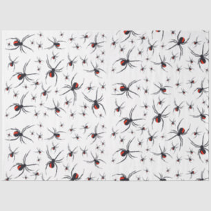 Red & Black Spider Pattern   Tissue Paper