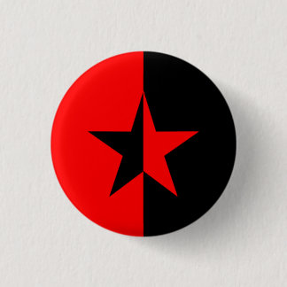 Red/Black Star 3 Cm Round Badge