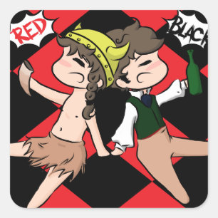Red & Black stickers