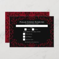 Red & Black Swirl Gothic Wedding