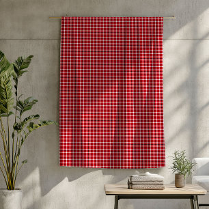 Red Black Tartan Blanket Cosy Lumberjack Style