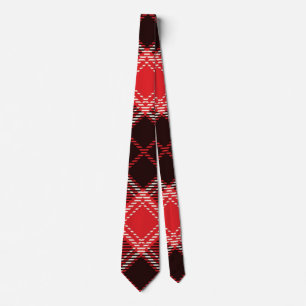 Red  Black Tartan  Tie