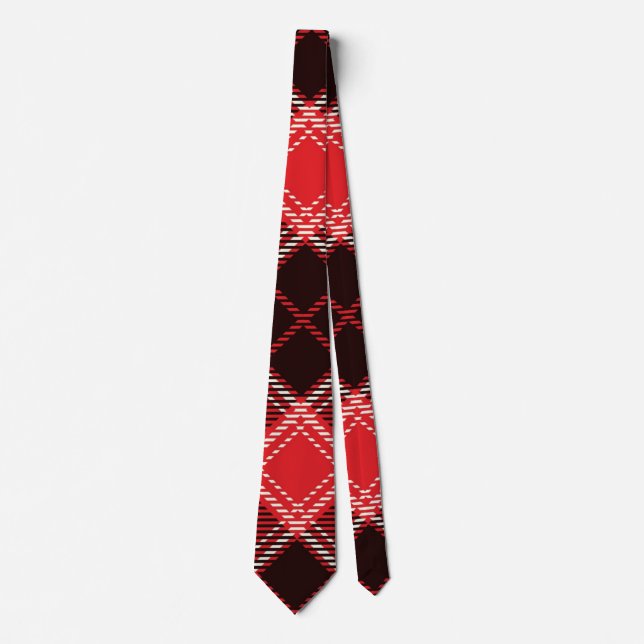 Red  Black Tartan  Tie (Front)