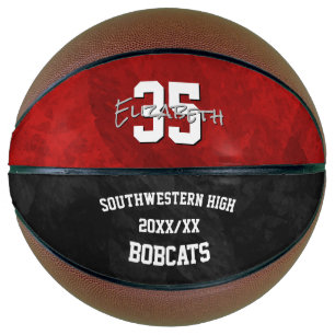 Red black team name ballers end of season gifts basketball