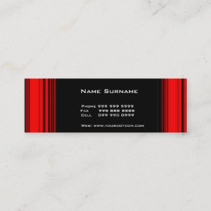 Red Black Thin Business Card 4