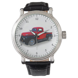 red/black truck watch