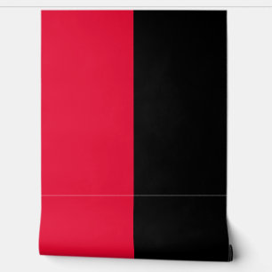 Red Black Vertical Big Stripes Pattern Wallpaper
