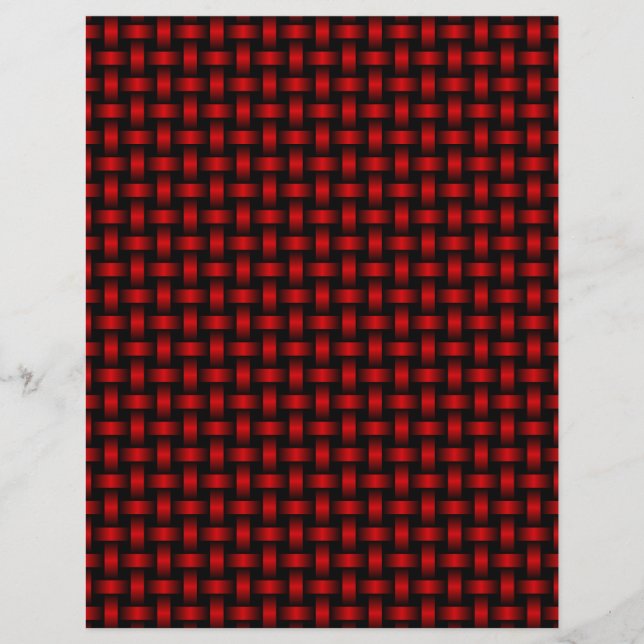 Red Black Weave Pattern Custom Letterhead (Front)