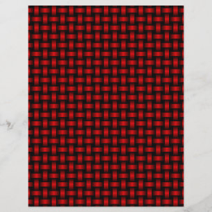 Red Black Weave Pattern Flat Paper Sheets