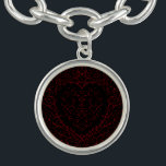 Red Black Wedding Gothic Heart Beautiful Elegant Bracelet<br><div class="desc">Our beautiful red and black elegant gothic heart design is great as a dark elegant wedding design.</div>