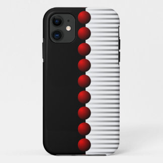 Red Black White and Grey Abstract iPhone 11 Case