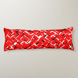 Red Black White Body Cushion