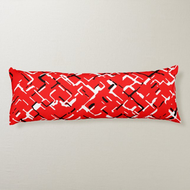 Red Black White Body Cushion (Back)