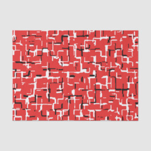 Red Black White Cool Pattern Tissue Paper