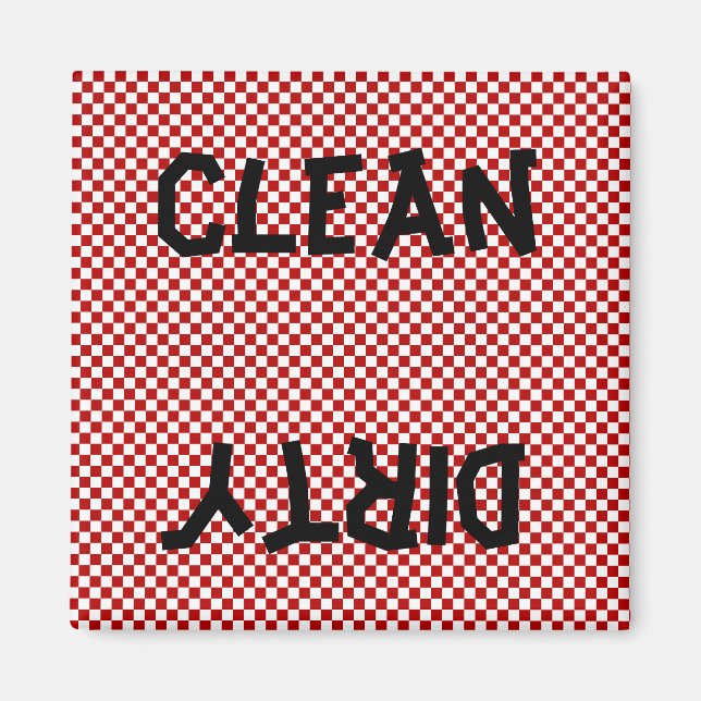 Red Black White Dishwasher Magnet (Front)