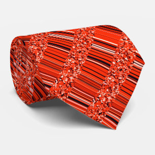 Red Black White Glitter and Stripes Fleece Blanket Tie