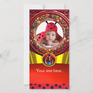RED BLACK WHITE LADYBUG BABY SHOWER PHOTO TEMPLATE