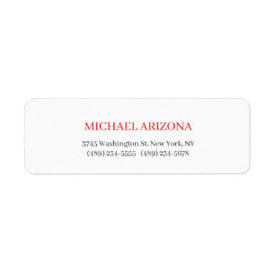 Red Black & White Minimalist Simple Plain Modern