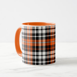 Red Black White Plaid Tartan Pattern Design Mug