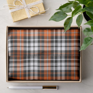 Red Black White Plaid Tartan Pattern Design Tissue Paper