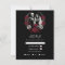Red & Black White Roses Skeleton Wedding RSVP