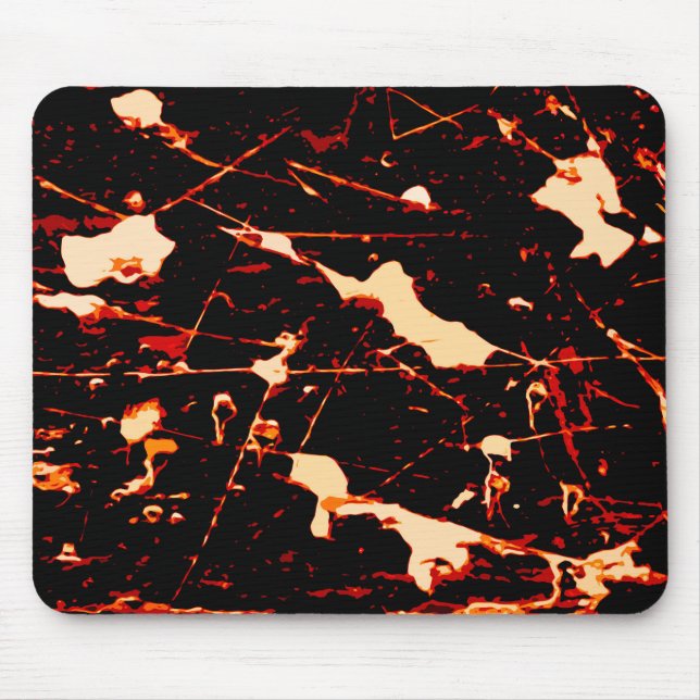 Red Black White Yellow Mouse Mat (Front)