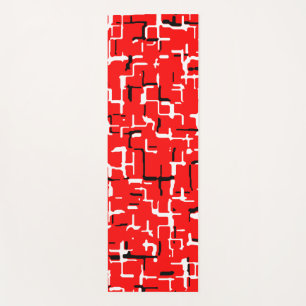 Red Black White Yoga Mat