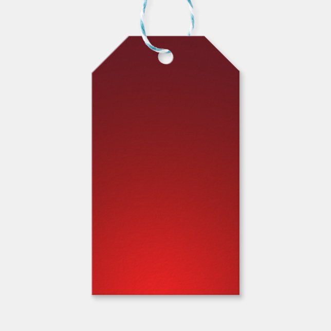 Red Blank Elegant Template Gift Tags (Front)
