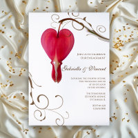 Red Bleeding Hearts Flowers Engagement Party