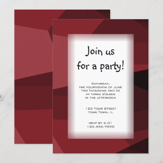 Red Block All Purpose Party Invitation