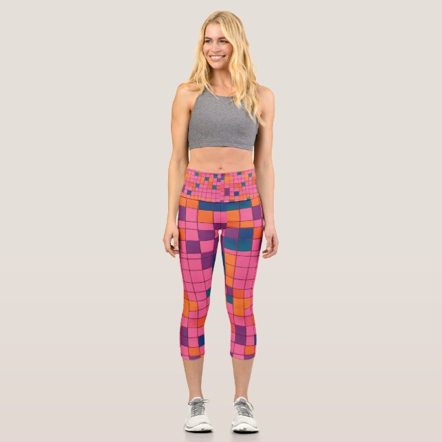 Red block legging  (Front)