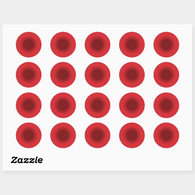 Red Blood Cell Classic Round Sticker (Sheet)