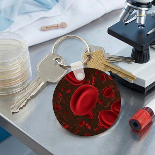Red Blood Cells Microscopic Key Ring