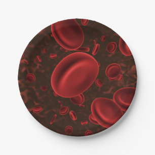 Red Blood Cells Microscopic Paper Plate